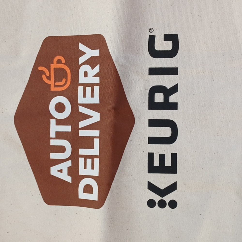 3/$25 SALE New Keurig Canvas Tote Bag 100% Eco-Friendly Recycled Cotton NWT - Picture 2 of 12